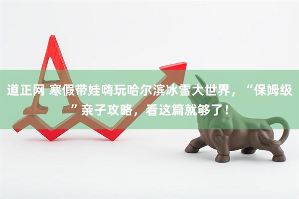 道正网 寒假带娃嗨玩哈尔滨冰雪大世界，“保姆级”亲子攻略，看这篇就够了！