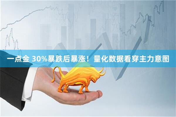 一点金 30%暴跌后暴涨！量化数据看穿主力意图
